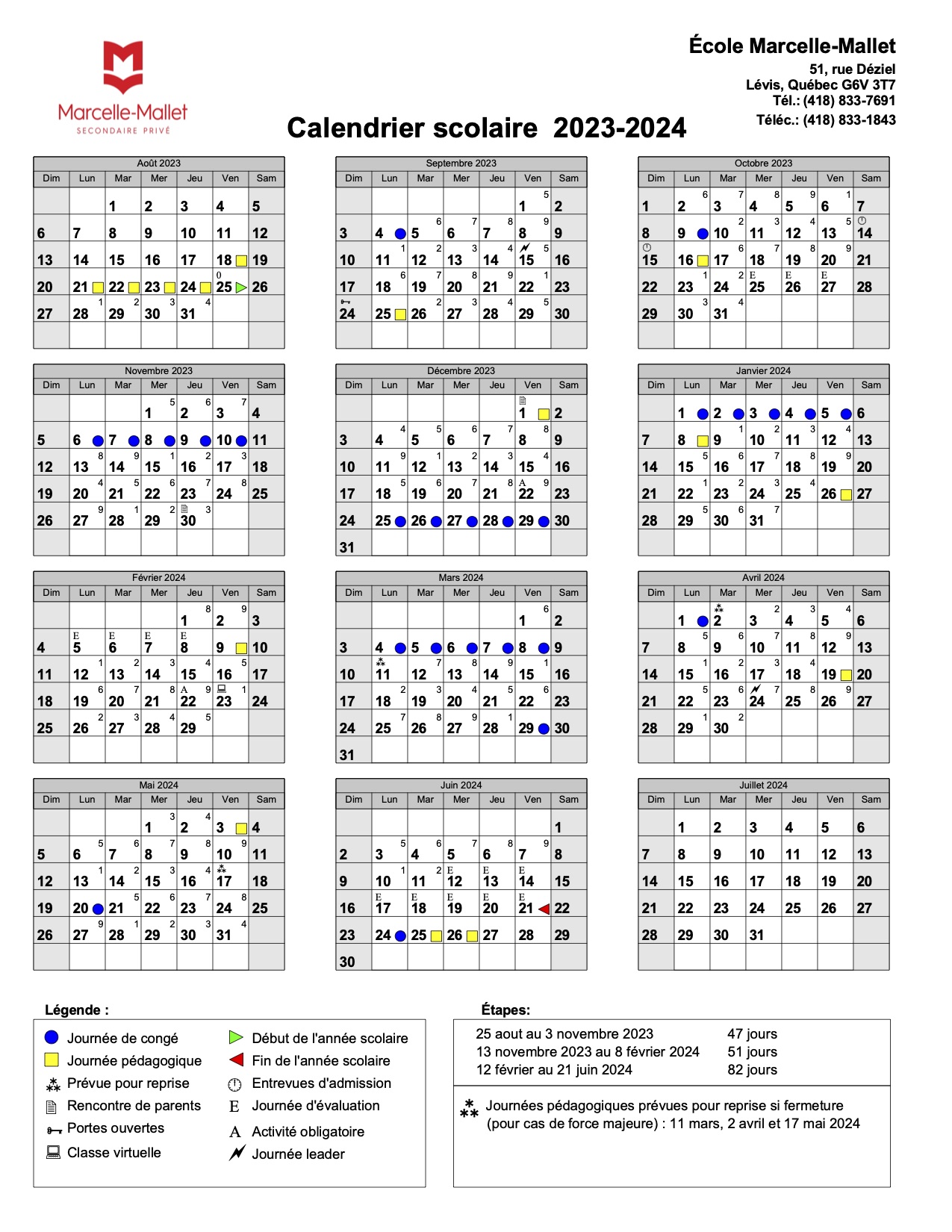 Dunwell Calendrier pour classeur à 3 anneaux 2023-2024 – (21,6 x 27,9 cm),  à utiliser maintenant jusqu'à décembre 2024, calendrier scolaire 2023-2024